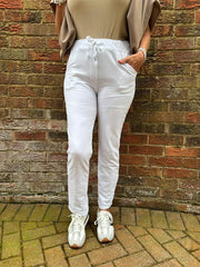 White Basic Reema Joggers 2