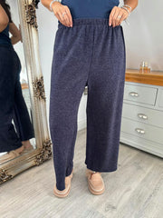 Navy Knitted Top and Trouser Set Evie