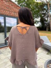 Mocha Bubble Cotton Top Kimberly
