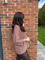 Rust Gold Lurex Knit Top Jenna