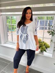 White Bardot Dreamcatcher Top Alice