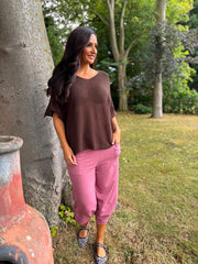 Rose Barrel Leg Joggers Clarice