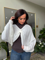 Winter White Gathered Knit Florence