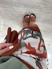 Tan Rustic Jungle Wrap Skirt