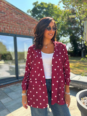 Wine Polka Dot Take You Anywhere Jacket