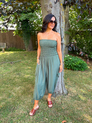 Khaki Cargo Pocket Jumpsuit Verity