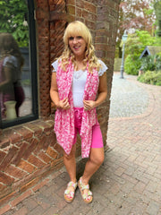 Lipstick Gold Fleck Paisley Scarf