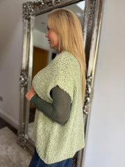 Mint Popcorn Knit Amanda