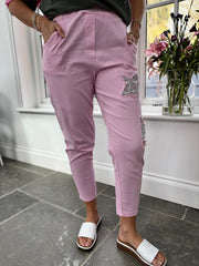 Pink Sequin Star Trousers