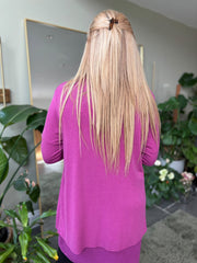 Grape Soft Drape Cardi Flora