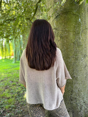 Mocha Cotton Reverse Seam Knit Jo