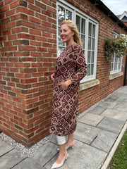 Wine Diamond Shimmer Cardigan Freya