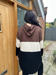 Chocolate Block Stripe Sweat Dress Eva