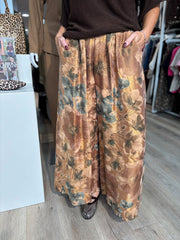 Bronze Shimmer Floral Trousers Adele