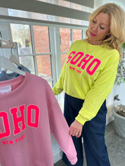 Lime Premium Cotton Soho Sweatshirt Debbie