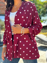 Wine Polka Dot Take You Anywhere Jacket