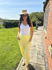 Lemon Bubble Cotton Trouser Set Jasmine