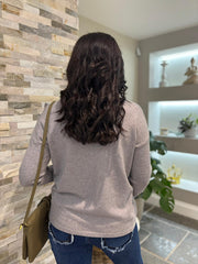 Grey Embellished Bow Knit Natalie