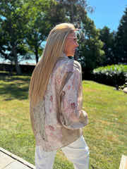 Stone Botanical Print Shirt Monique