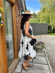 Black Floral Print Dress Yvonne