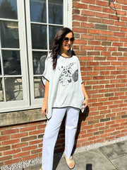 White Butterfly Crepe Top Gail