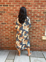 Denim Watercolour Shimmer Dress Freya