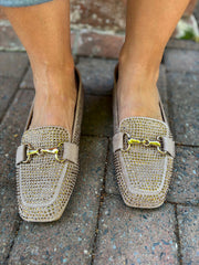 Mocha Diamante Chain Loafer