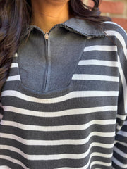 Grey Stripe Jumper Jane