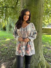 Grey Soft Touch Cheetah Knit Ava