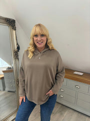 Mocha Hooded Sweat Top Ada
