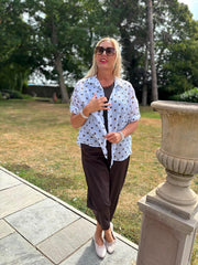 White Polka Dot Blouse Kathy