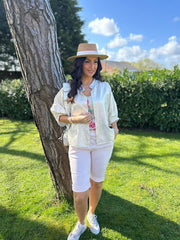 Gold Tie Front Blouse Brinley
