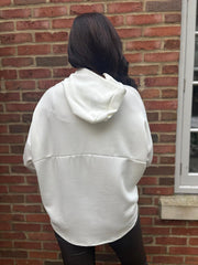 Winter White Hooded Sweat Top Ada
