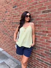 Lemon Bubble Cotton Tie Detail Vest Miley