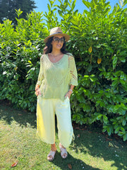 Lime Diamond Knit Raquel