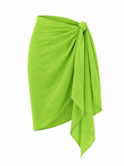 Green Essential Raw Edge Scarf