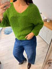 Green Popcorn Knit Martha