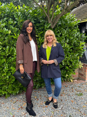 Chocolate Leopard Lined Blazer Ashley