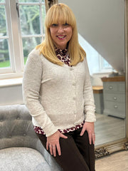 Stone Soft Knit Cardigan Annalise