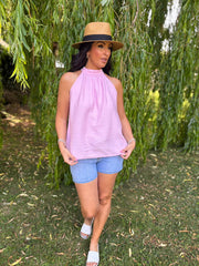 Pink Halter Neck Top Bethany