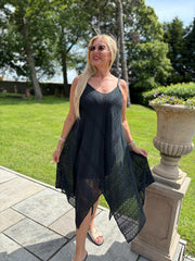 Black Chevron Lace Dress Haven