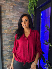 Red Diamante Blouse Judy
