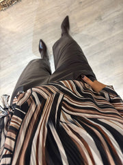 Black Shimmer Stripe Tie Top Amanda