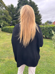 Black Flower Knit Alissa