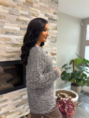 Charcoal Eyelash Knit Marilyn