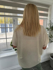 Gold Longline Tropical Shimmer Top Helena