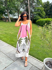 White Palm Sketch Dress Kylie
