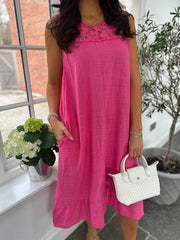 Lipstick Lace Detail Dress Saylor