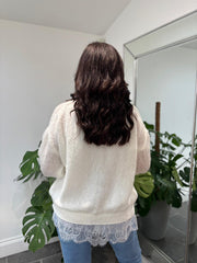 Winter White Two Piece V Neck Knit Eileen