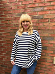 Navy Stripe Long Sleeve Top Yasmin